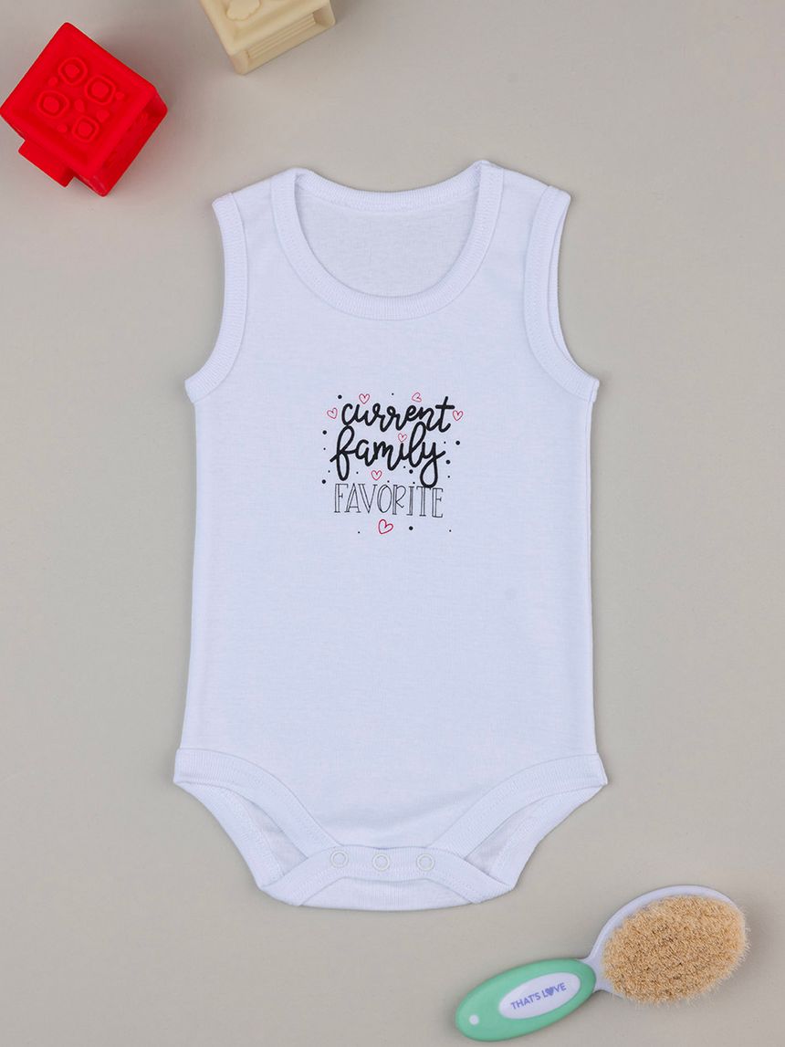 Body unisex bianco "family"