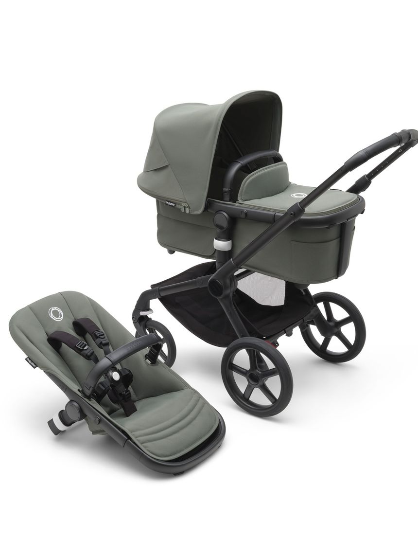 Passeggino fox 5 completo (navicella + seduta) black/forest green - bugaboo