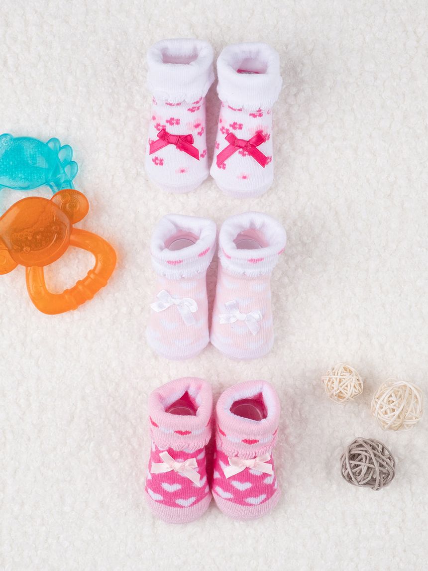 Pack 3 calzine girl pink