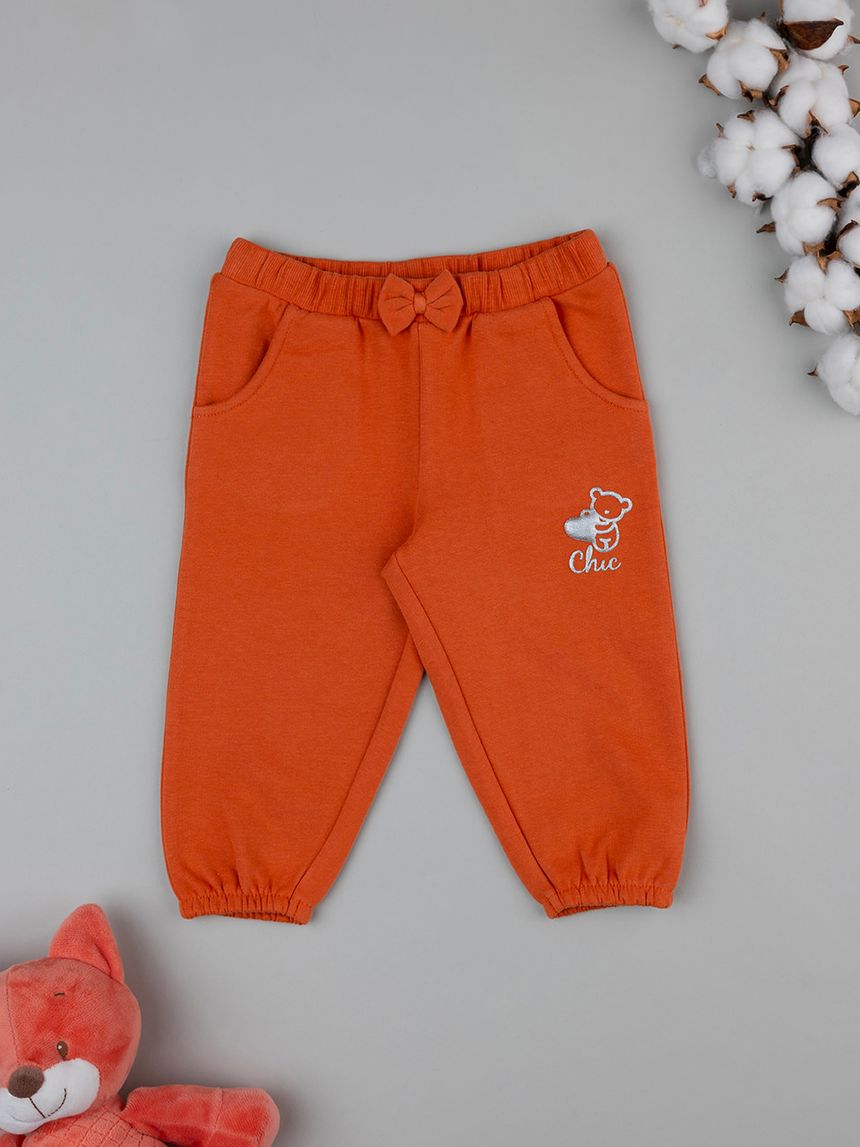 Pantalone bimba arancione