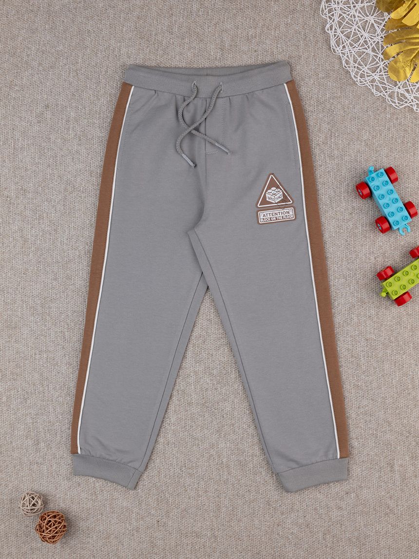 Pantaloni bimbo grigio/marrone