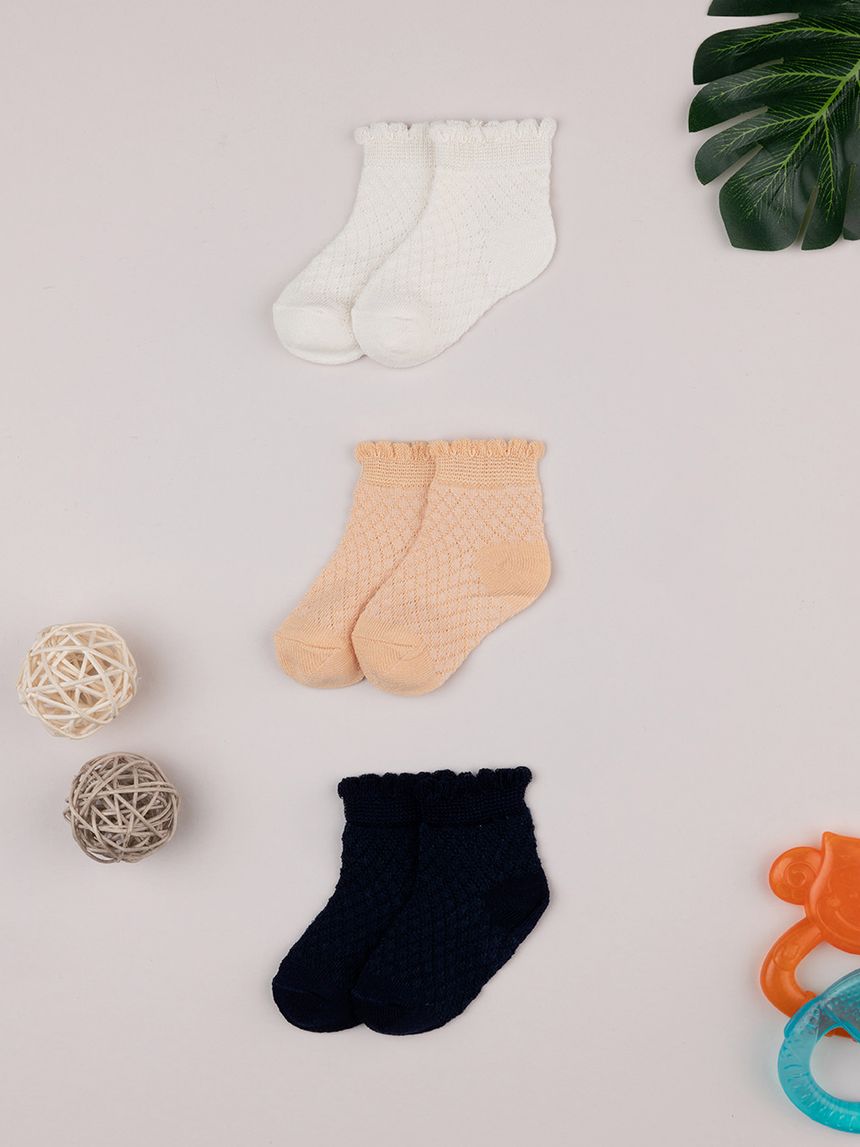 Pack 3 calze corte bimba