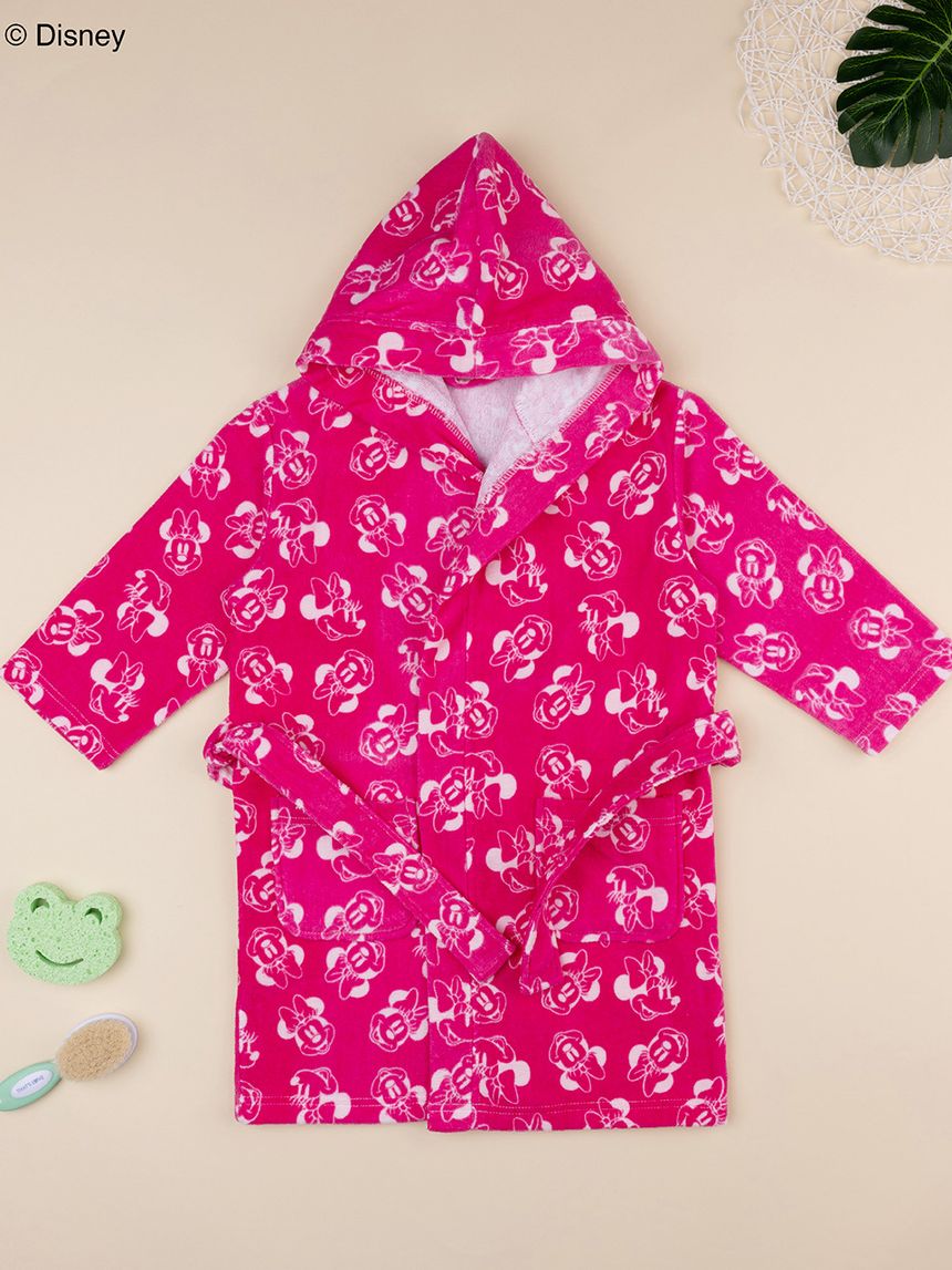 Accappatoio ciniglia bimba disney minnie
