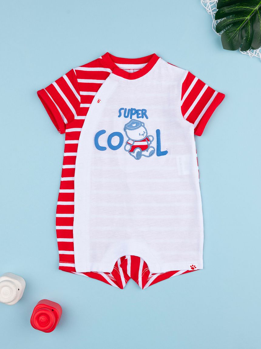 Tutina bimbo bianco/rossa super cool