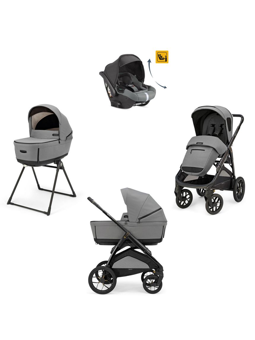 Aptica xt system quattro darwin recline colore canyon grey telaio nero - inglesina
