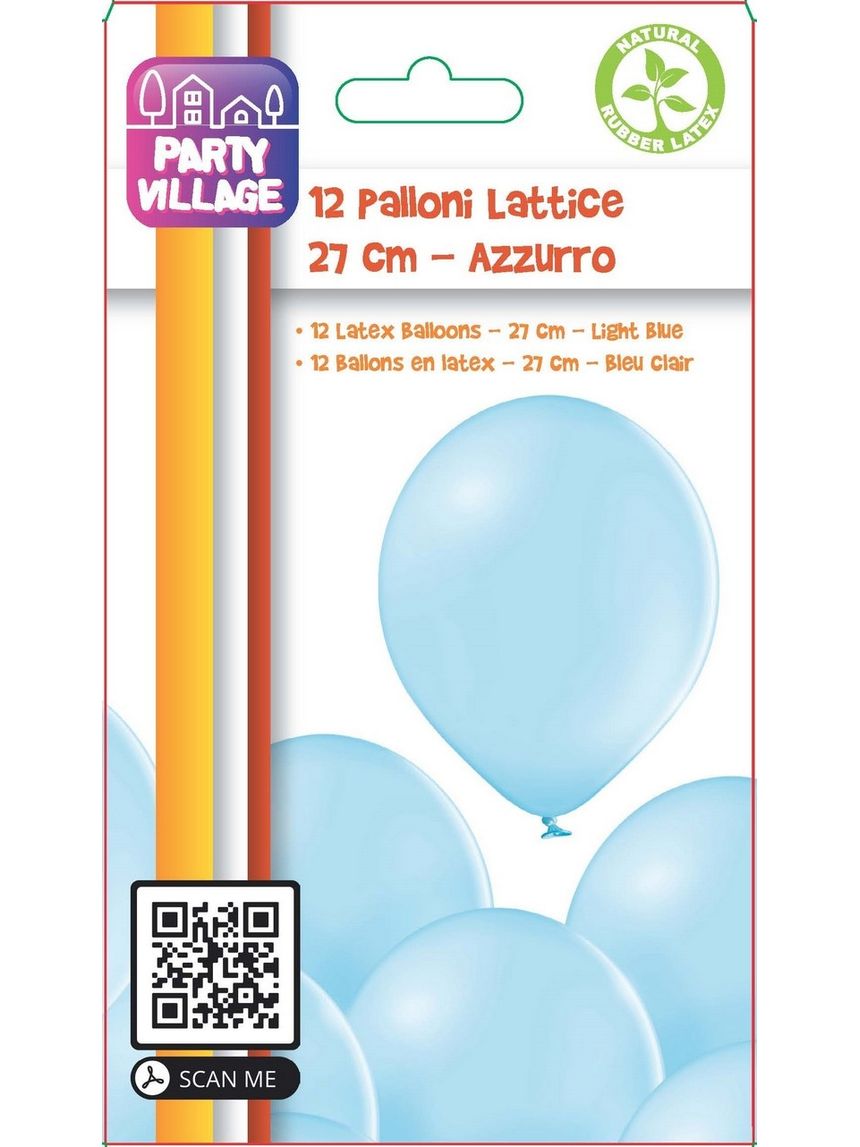 Pallone lattice 10,5"  - 27 cm 12 palloncini - azzurro