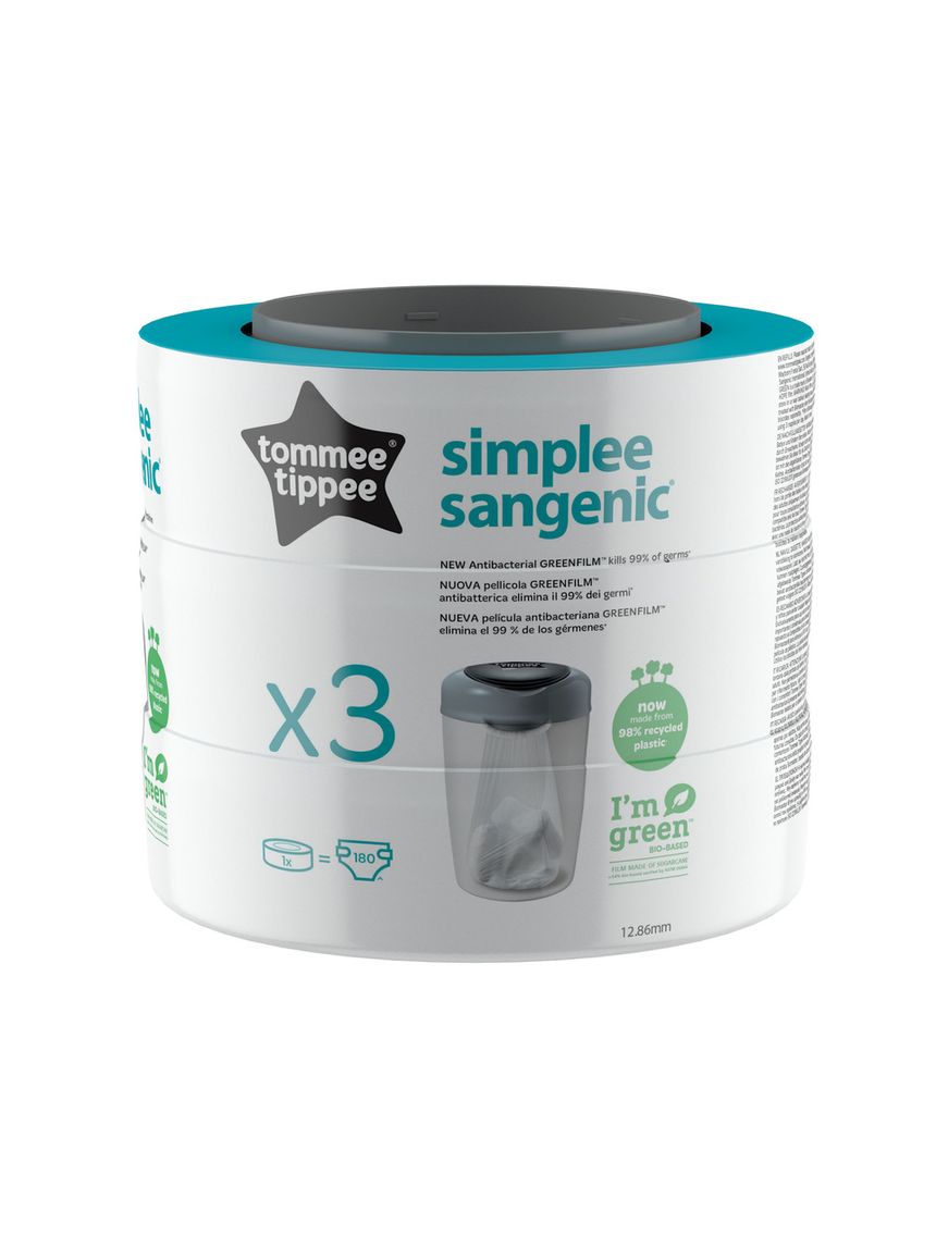Ricariche simplee sangenic 3 pezzi - tommee tippee