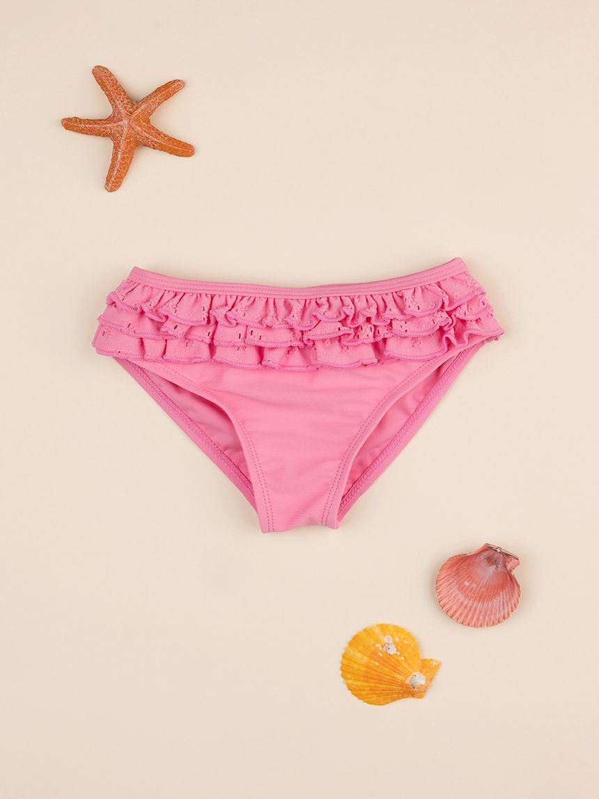 Costume slip bimba rosa sangallo