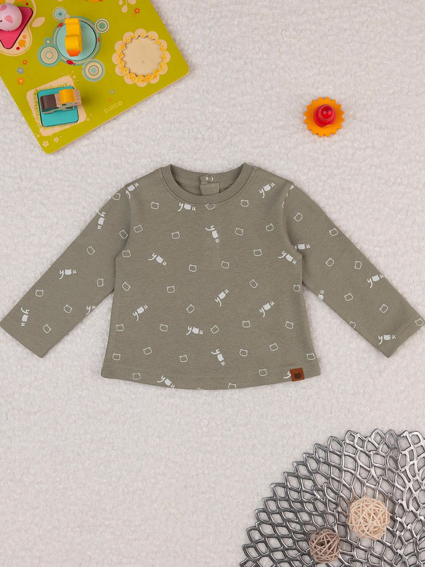 Maglia bimbo verde organic cotton