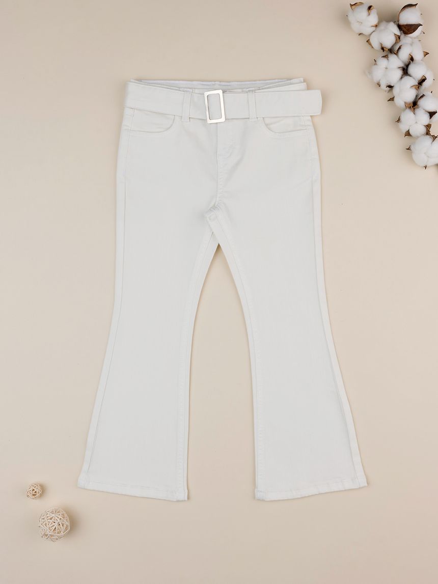 Pantalone bimba a zampa bianco