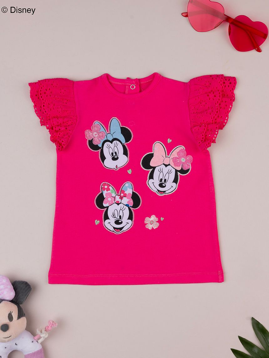 T-shirt bimba minnie rosa