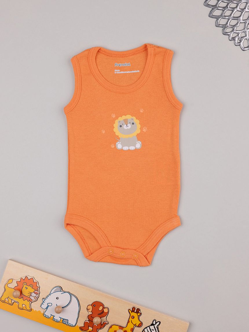 Body arancione neonato leoncino