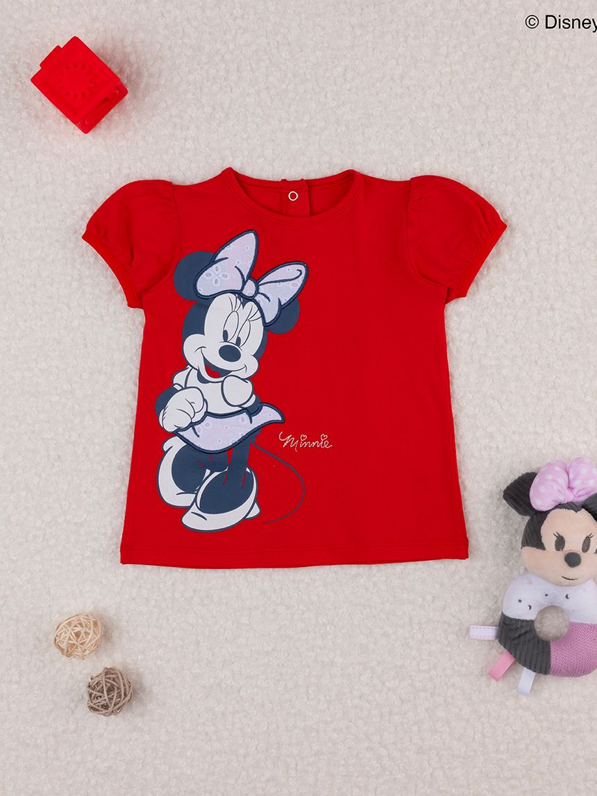 T-shirt bimba rossa minnie