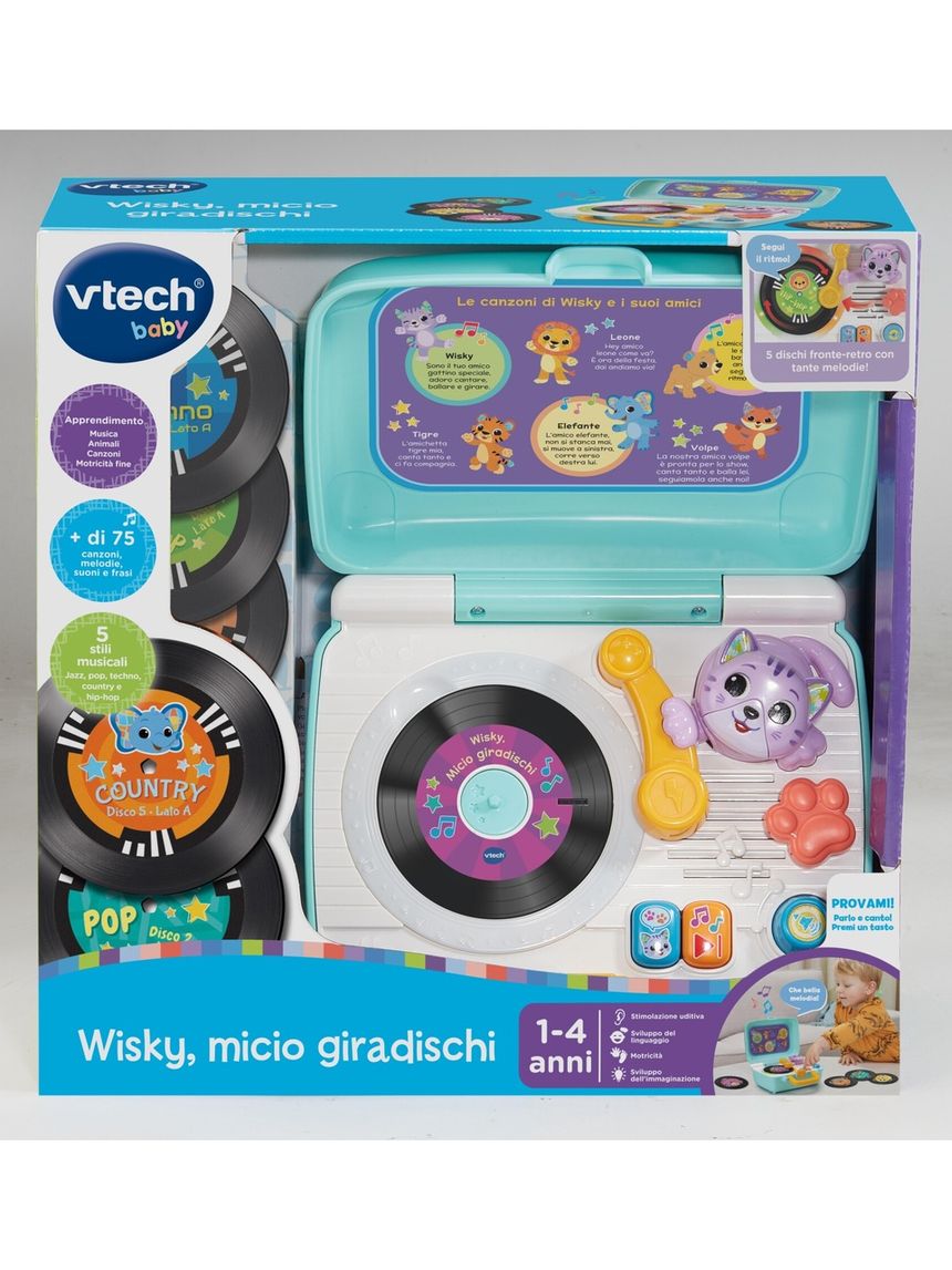 Divertiamoci con la musica di wisky, il primo giradischi per bambini - 12m+ - vtech