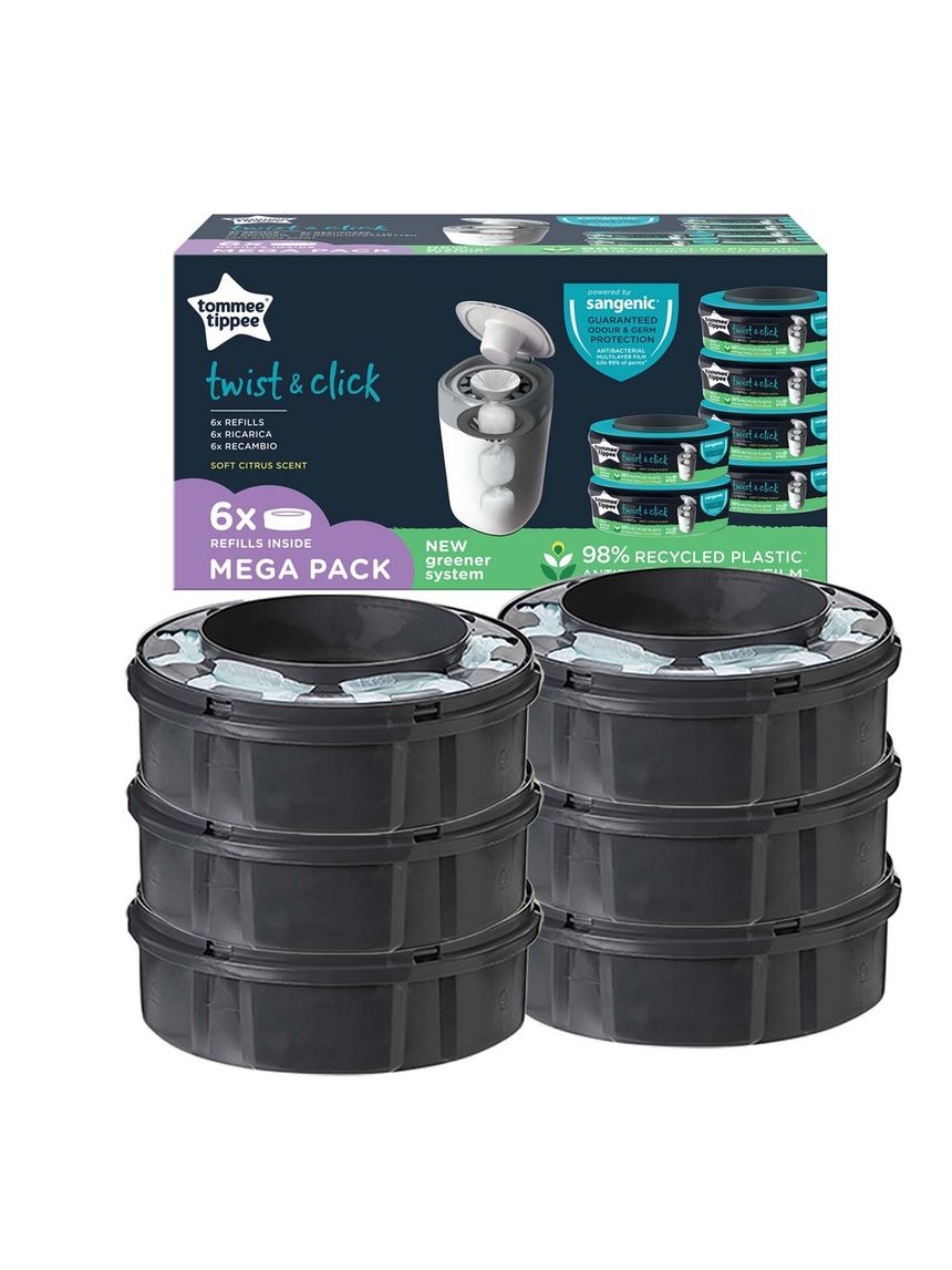 Ricariche twist and click advanced confezione da 6 - tommee tippee
