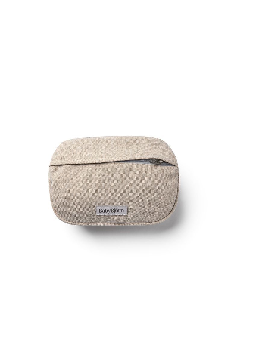 Borsello a tasca pocket pouch for baby carrier woven mélange light beige - babybjörn