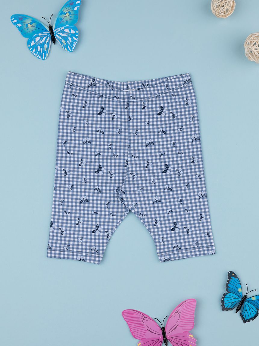 Legging bimba blu farfalle allover