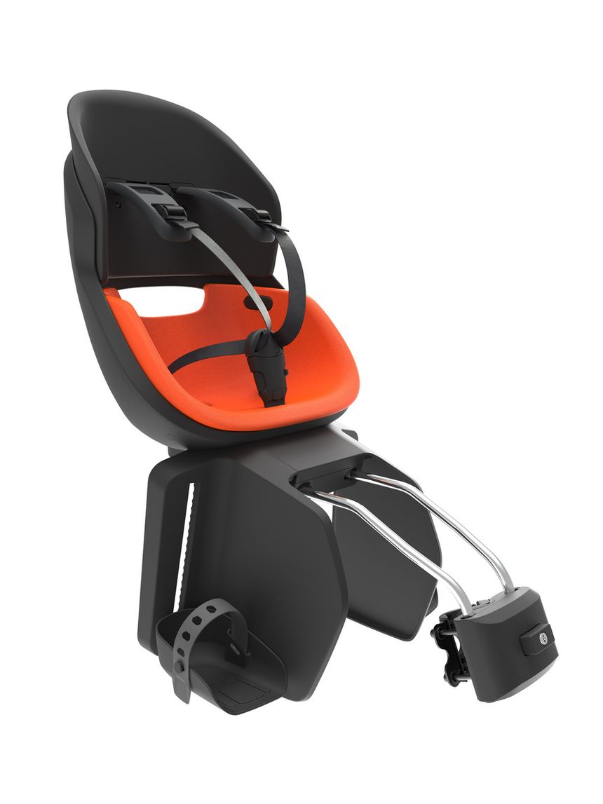 Prodigee icon rear frame - seggiolino bici con montaggio posteriore al telaio arancio brillante