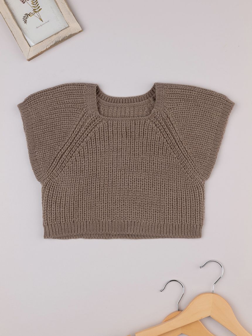 Gilet marrone tricot bambina