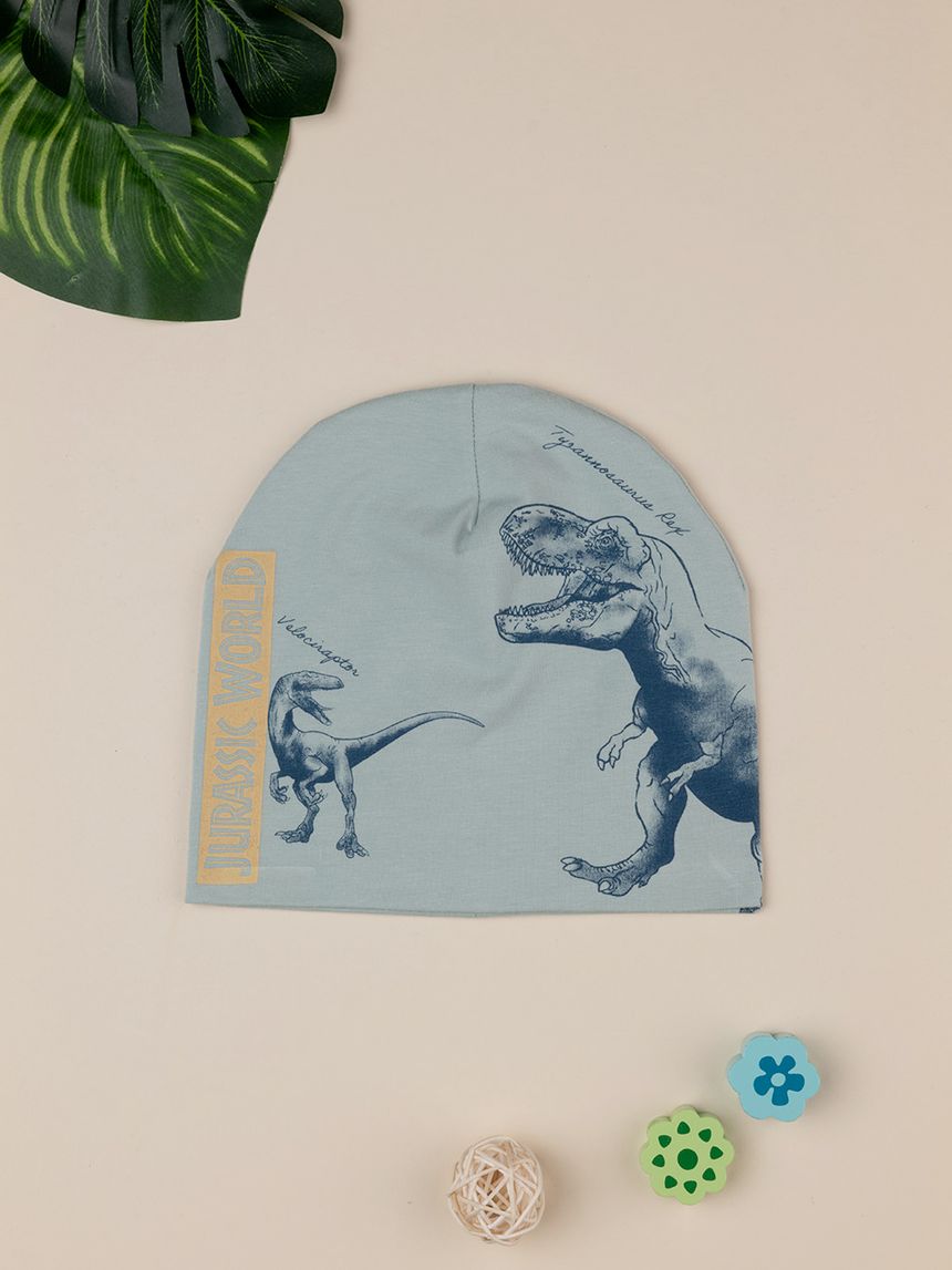 Berretto bimbo verde dinosauro