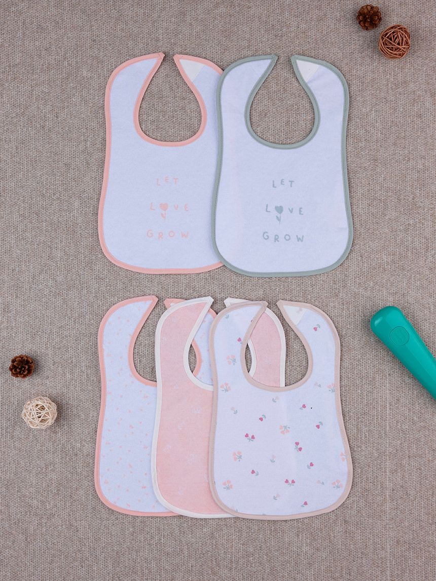 Pack 5 bavaglini in spugna