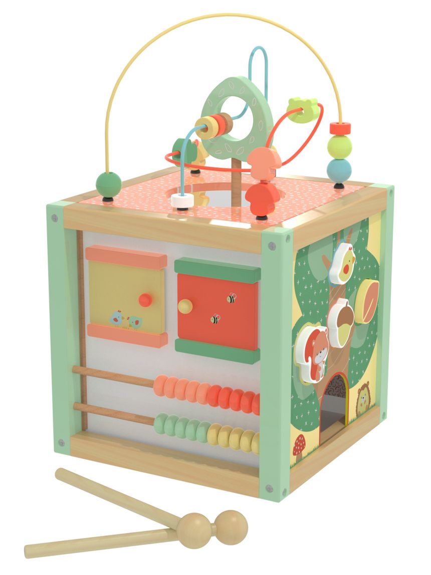 Maxi cubo multi attività in legno - 18m+ - wood "n" play