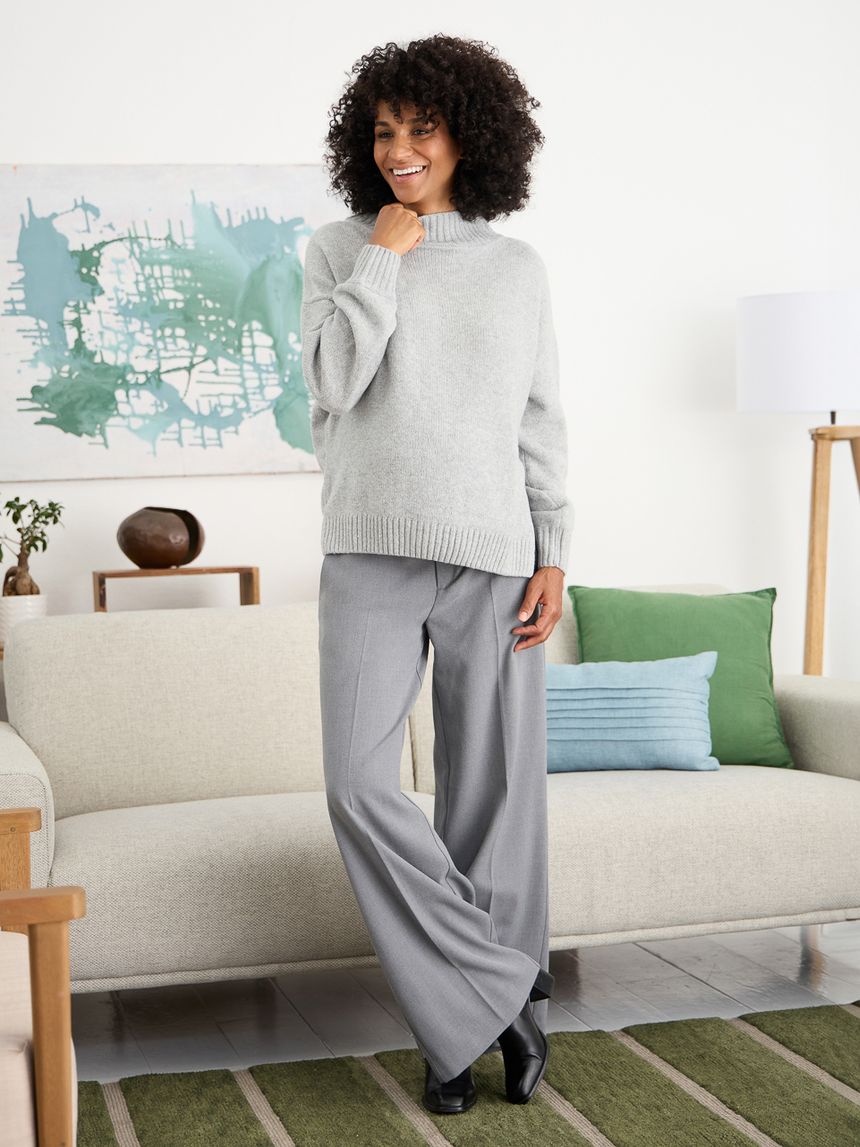 Maglione premaman grigio