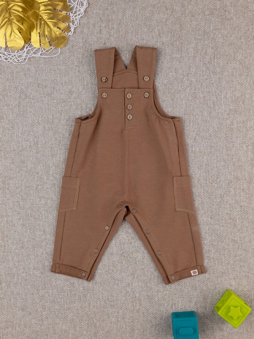 Salopette bimbo marrone