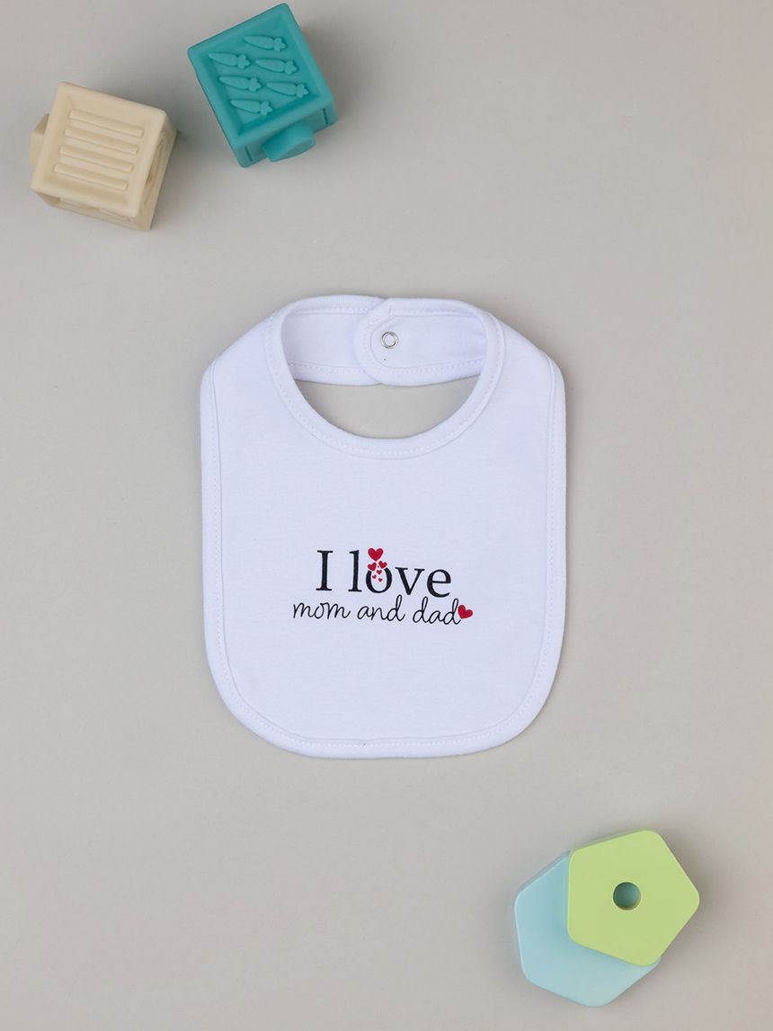 Bavaglino unisex bianco