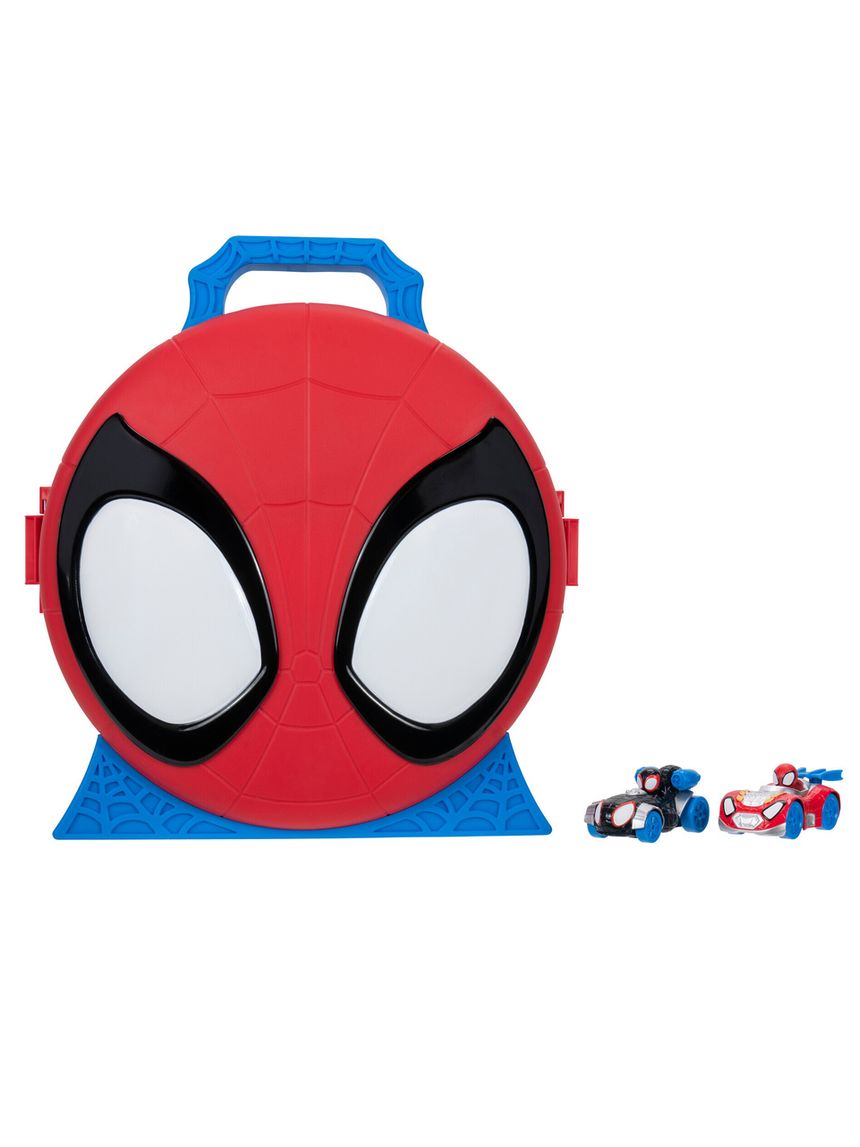 Spidey valigetta lancia veicoli con due veicoli die cast
