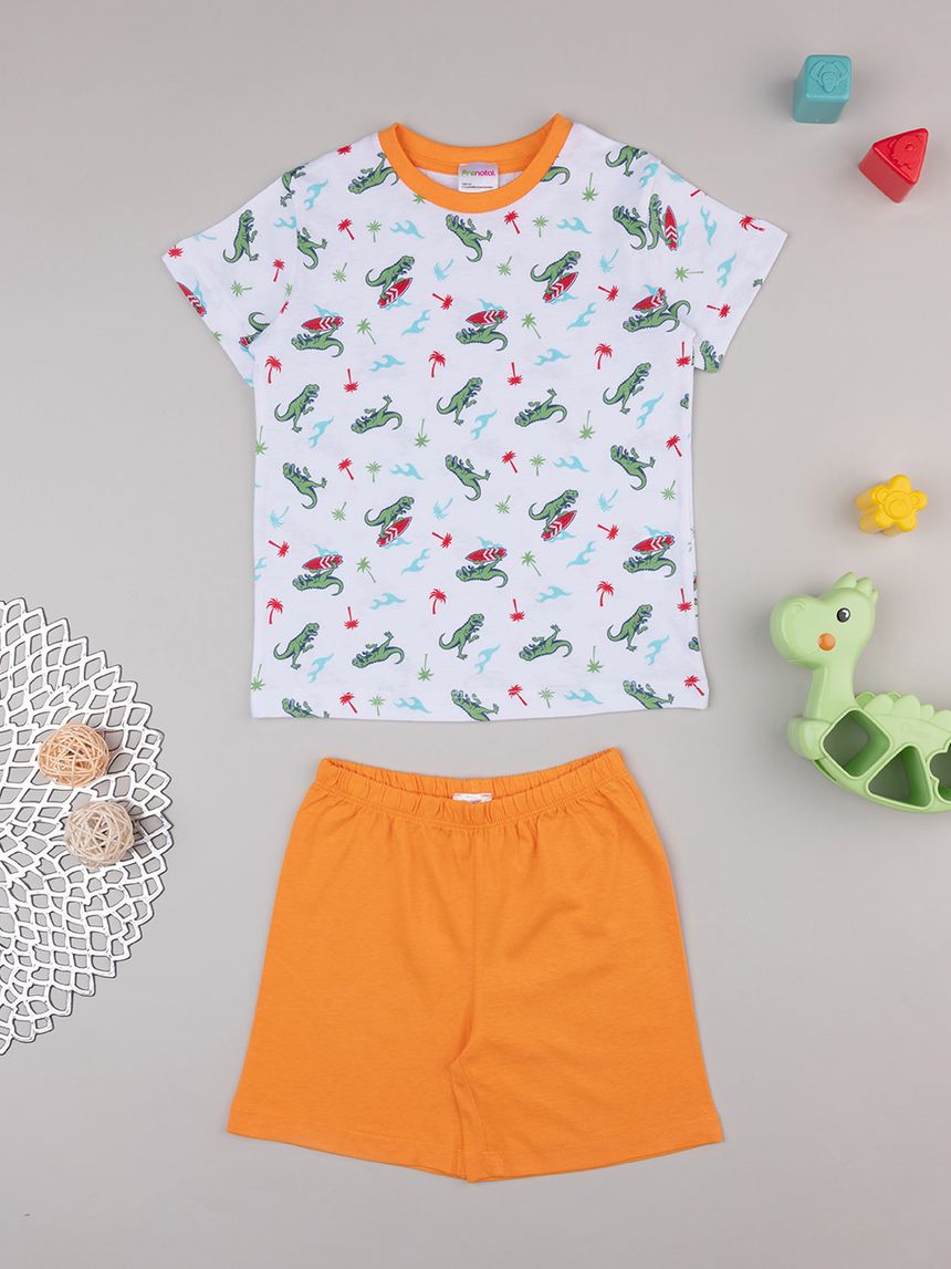 Pigiama 2 pezzi bambino t-rex surf