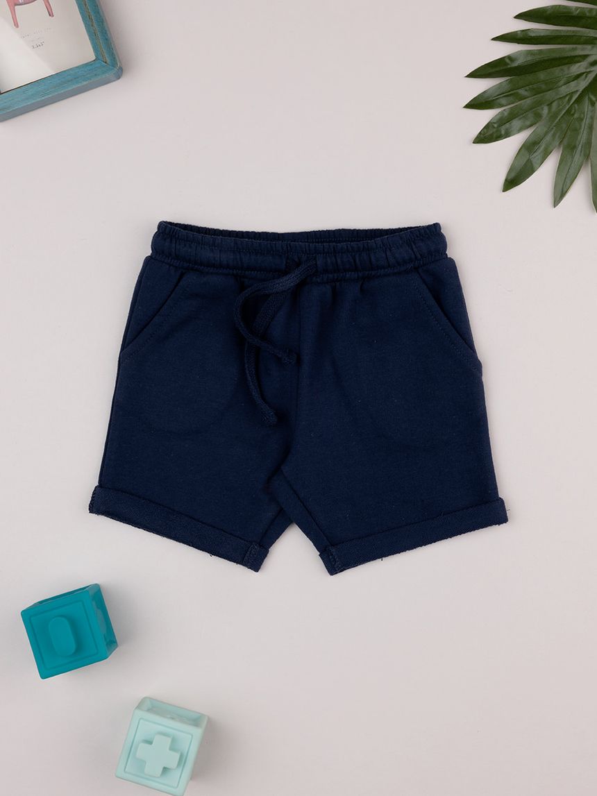 Pantalone corto bimbo blu
