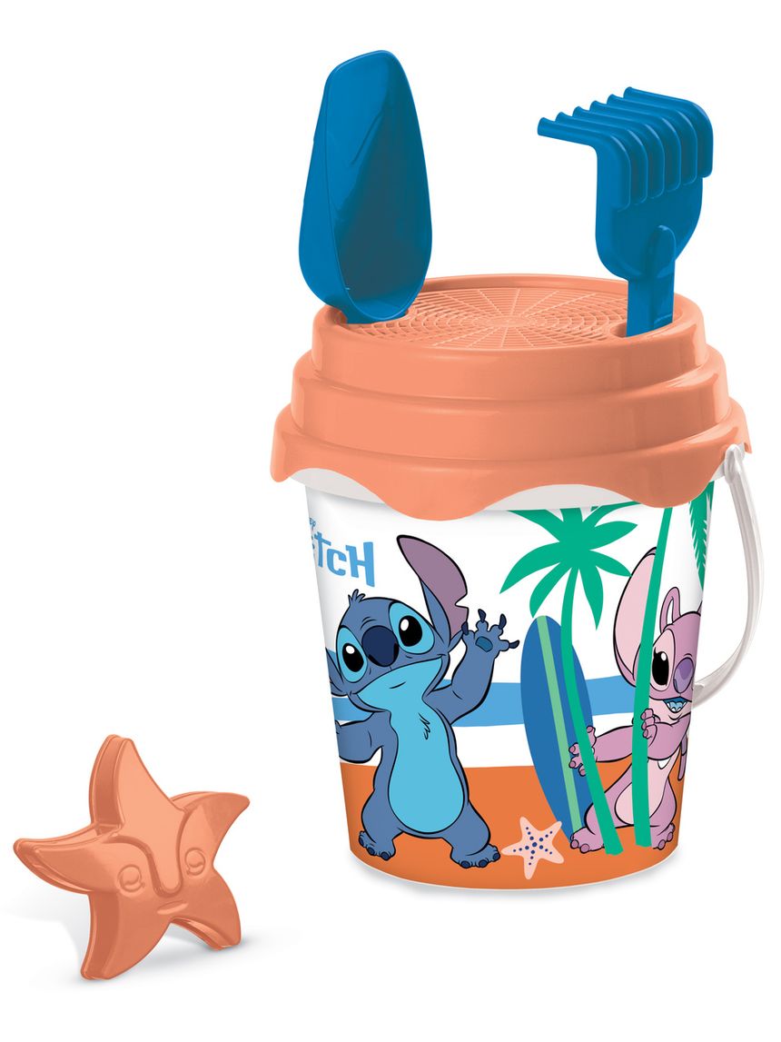 Set da mare disney stitch - secchiello - formine - setaccio - 18m+