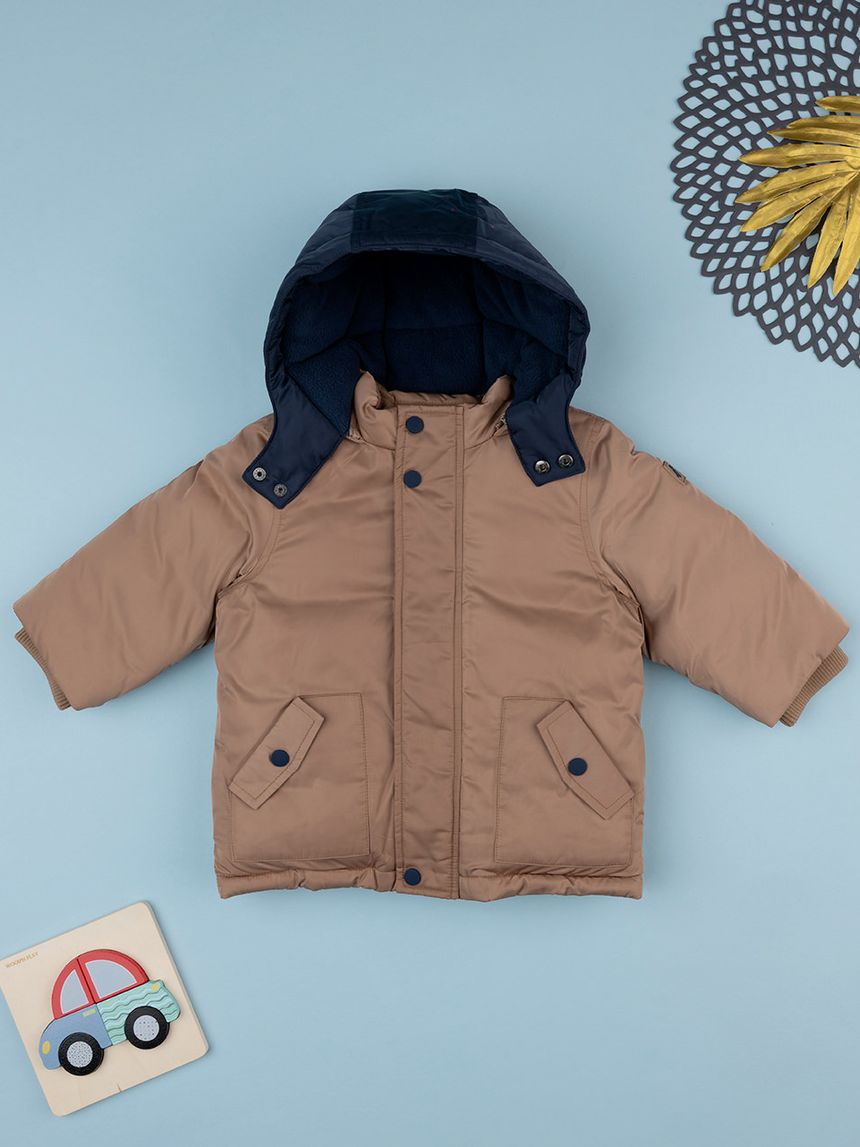 Piumino bimbo marrone