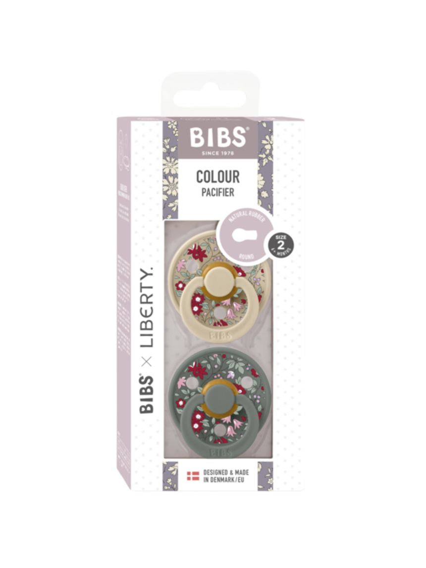 Bibs x liberty colour rotondo lattice vaniglia - verde size 2 - bibs