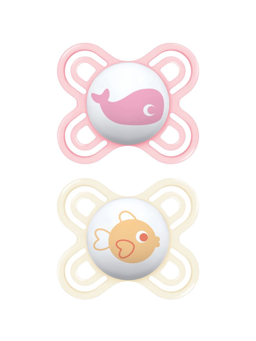 Succhietto perfect start 0-2m silicone bio-circolare conf.singola colori assortiti rosa e panna - mam