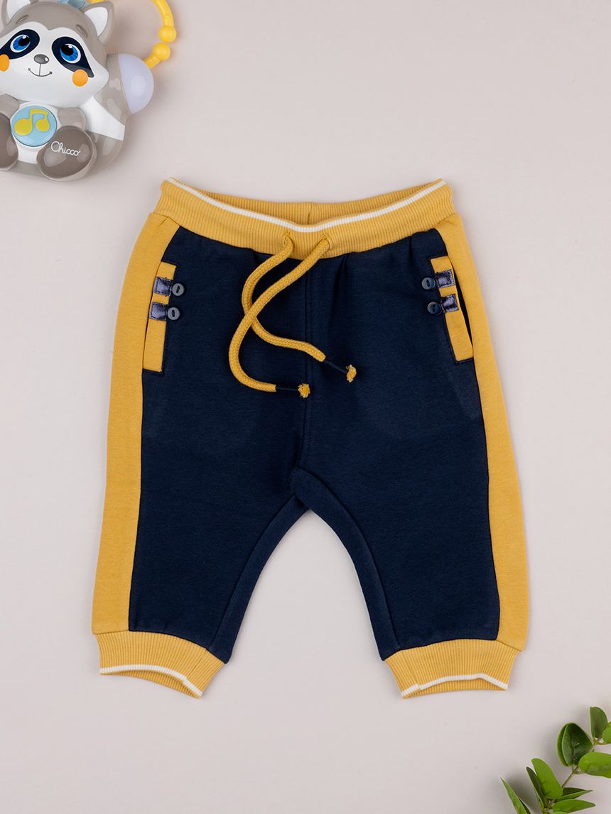 Pantalone bimbo giallo/blu