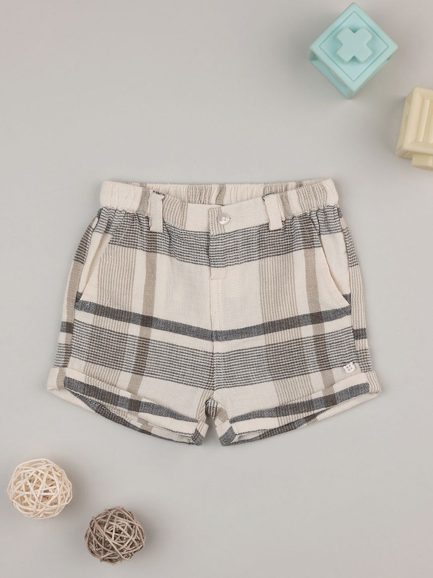 Shorts da bambino beige