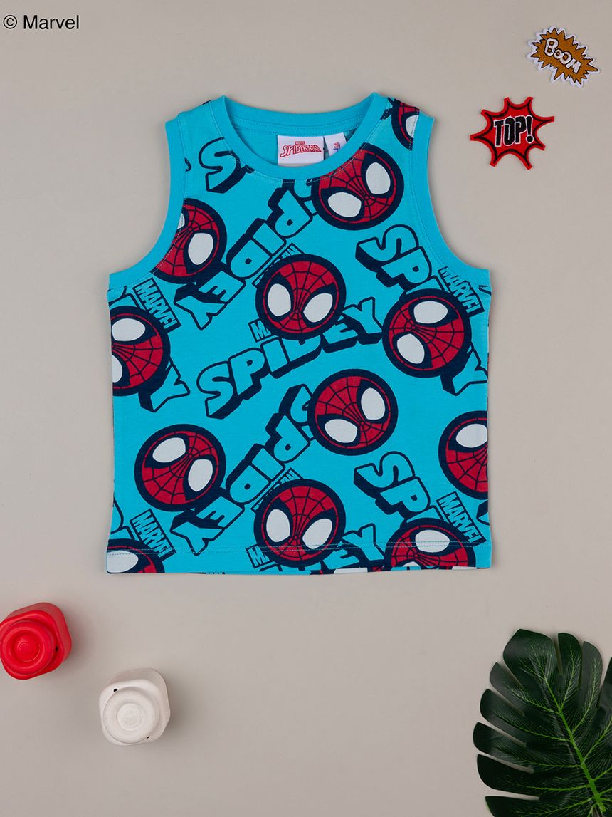 Canotta bimba spiaggia spidey