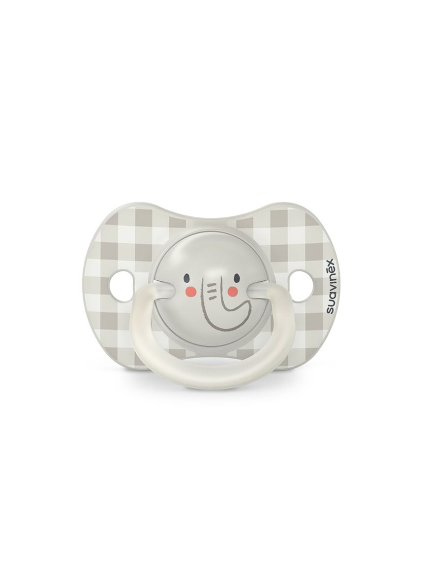 Succhietto night and day 6/18m 2 pezzi  elefante (grigio chiaro)   - suavinex