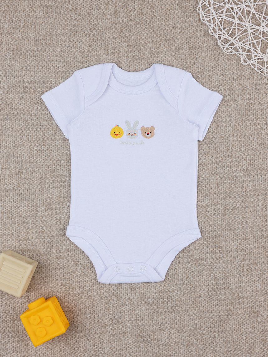 Body unisex bianco ricamo baby smile