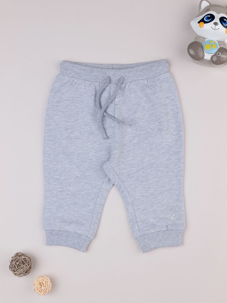 Pantalone felpato bimbo grigio