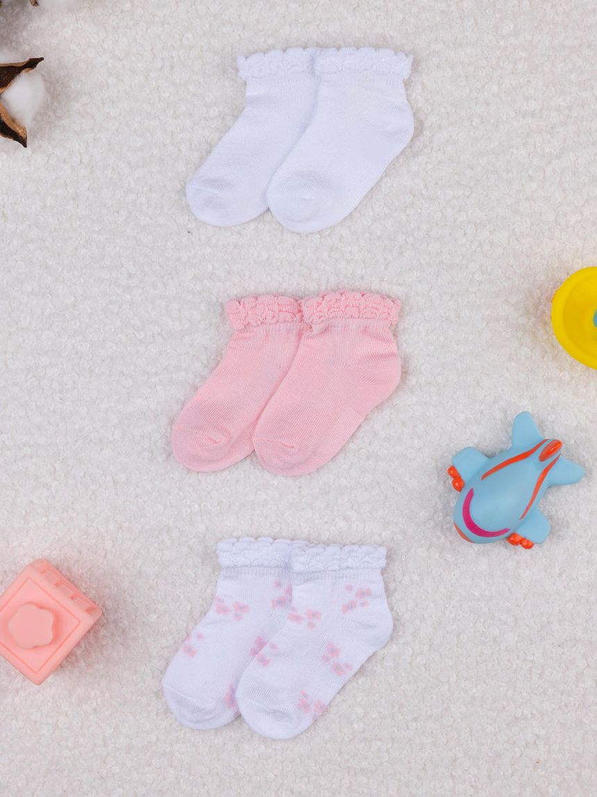 Pack x3 calze corte in cotone