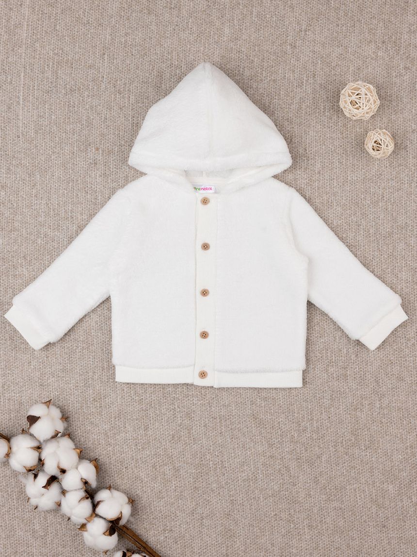 Cardigan bimbo bianco