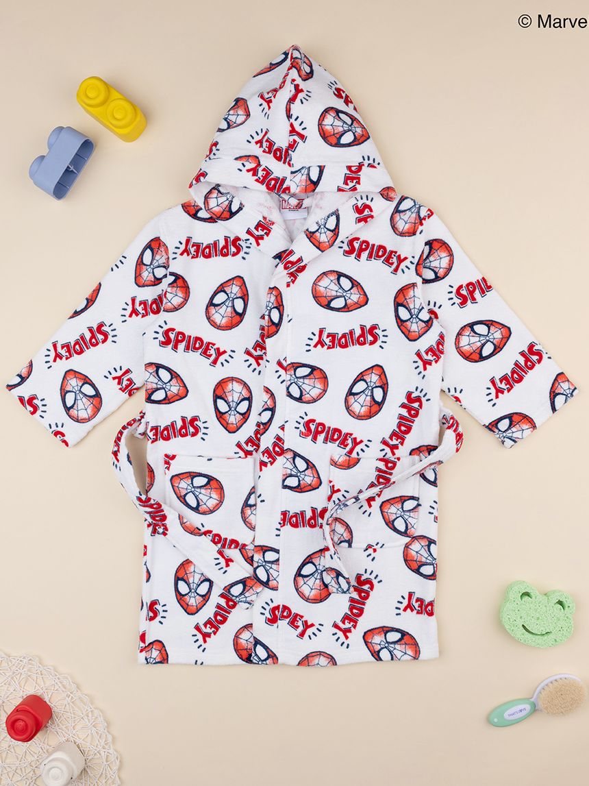 Accappatoio ciniglia bimbo spiderman