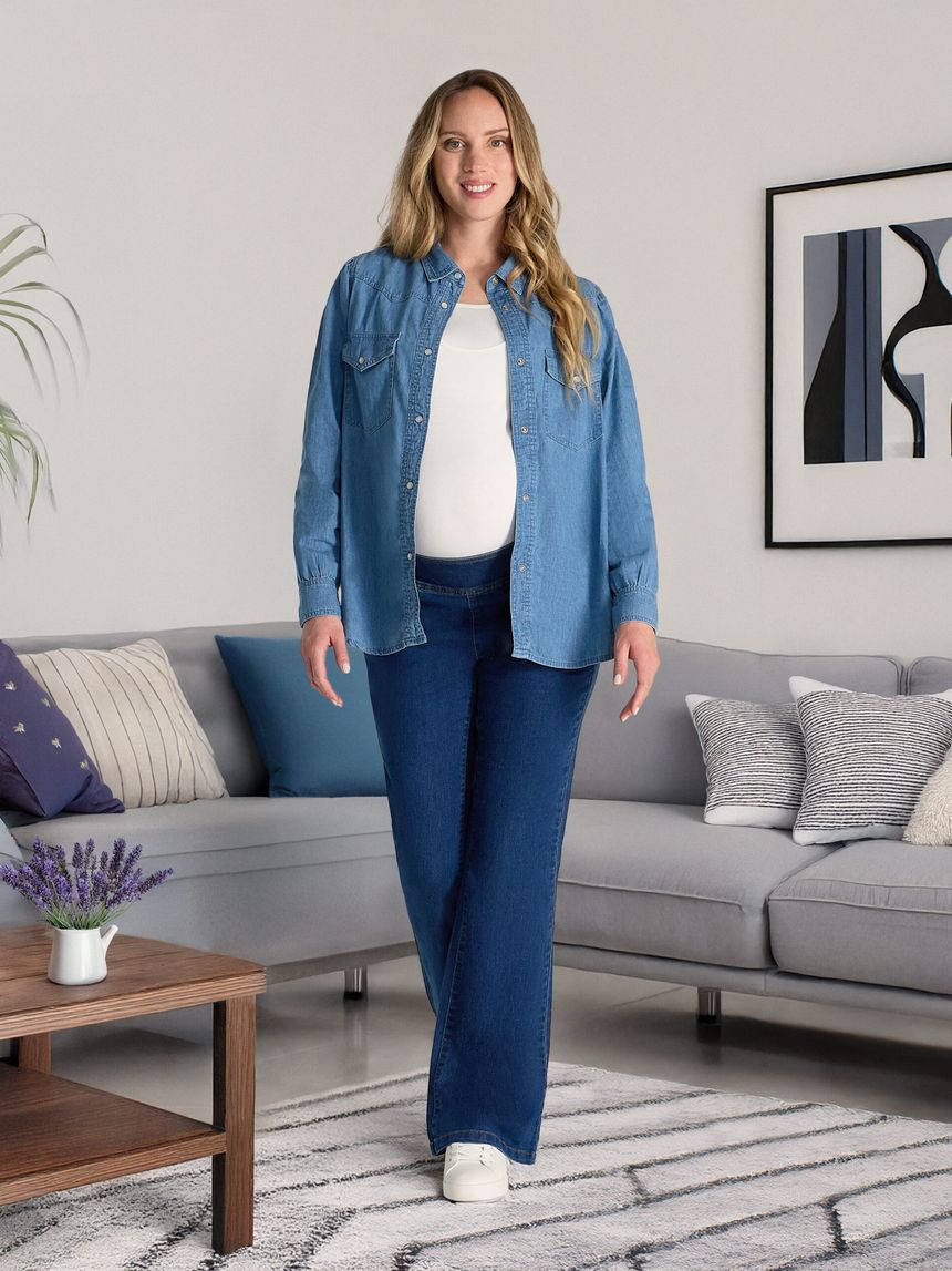 Pantalone premaman in denim