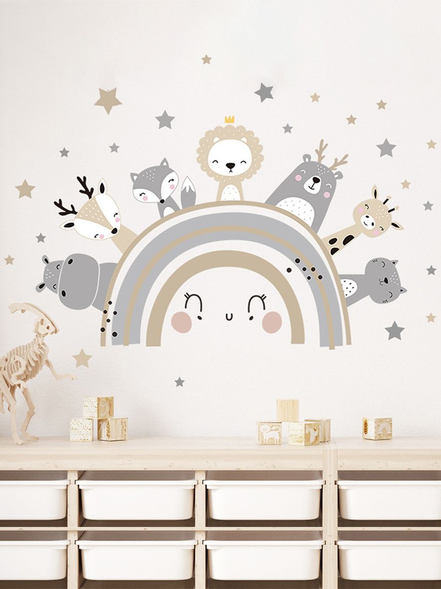 Adesivo decorativo da parete - simpatici animali per bambini - autoadesivo - sipo