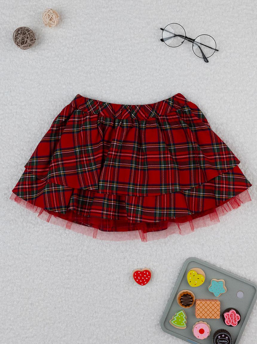 Gonna tartan bimba rossa
