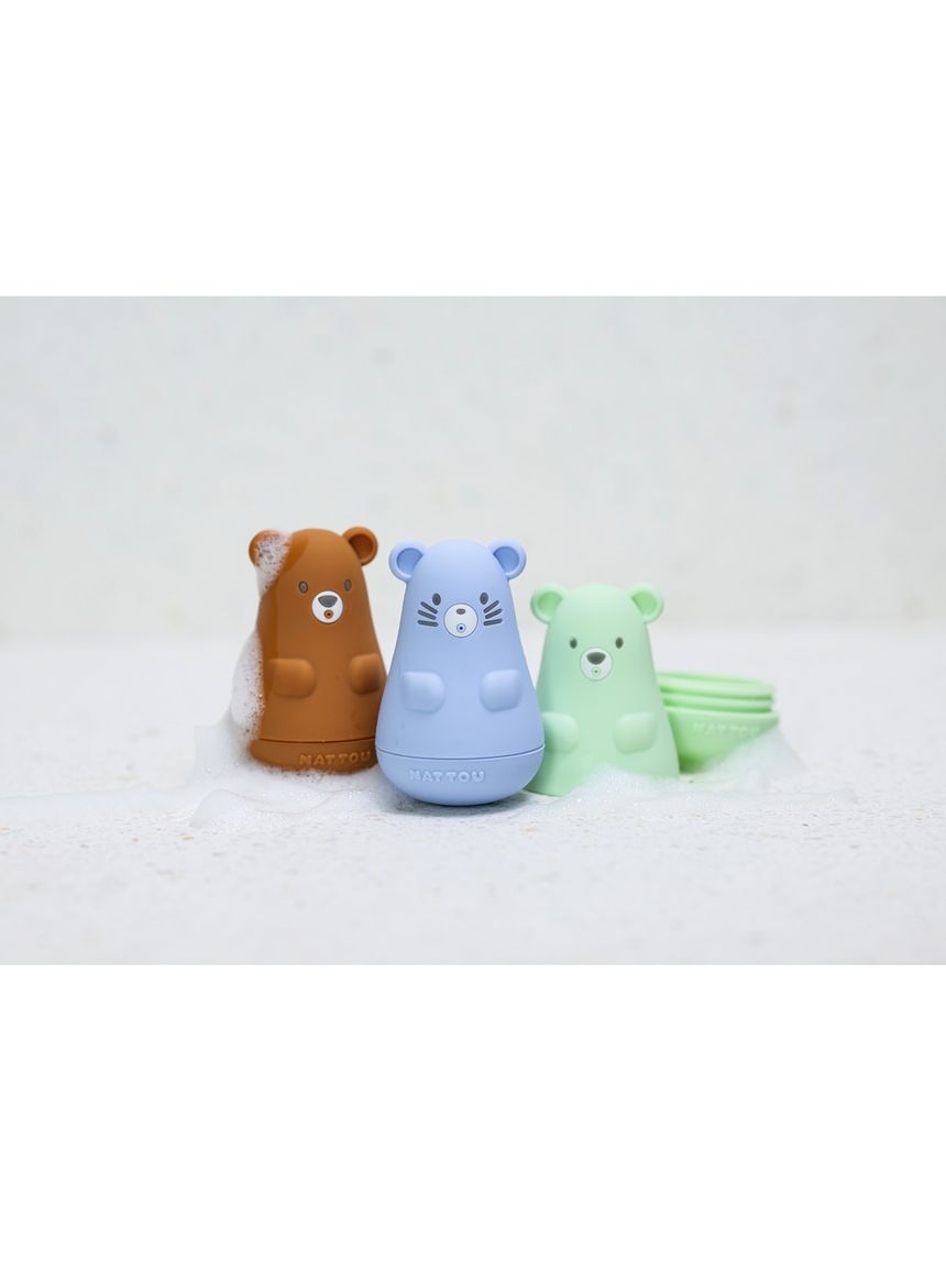 Set 3 giochi bagnetto in silicone assortiti - 0m+ - nattou