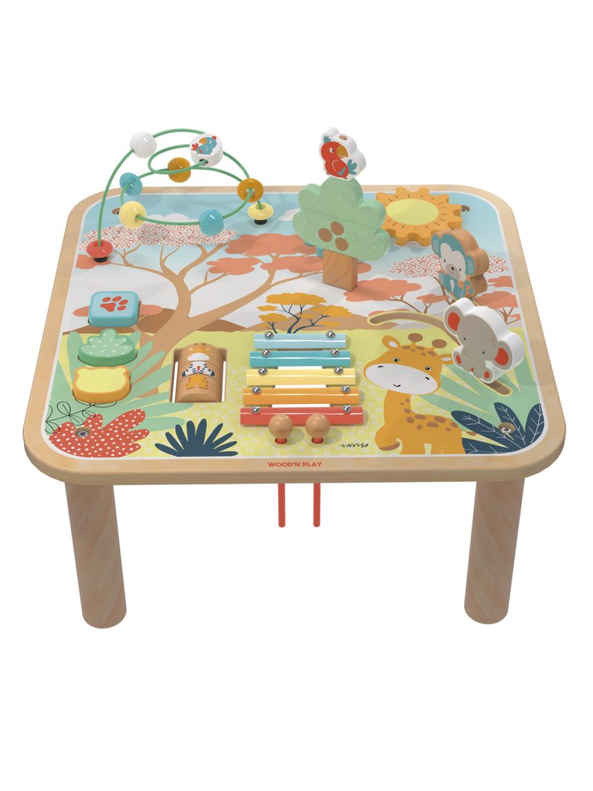 Tavolino multiattività savana in legno - 18m+ - wood " n" play